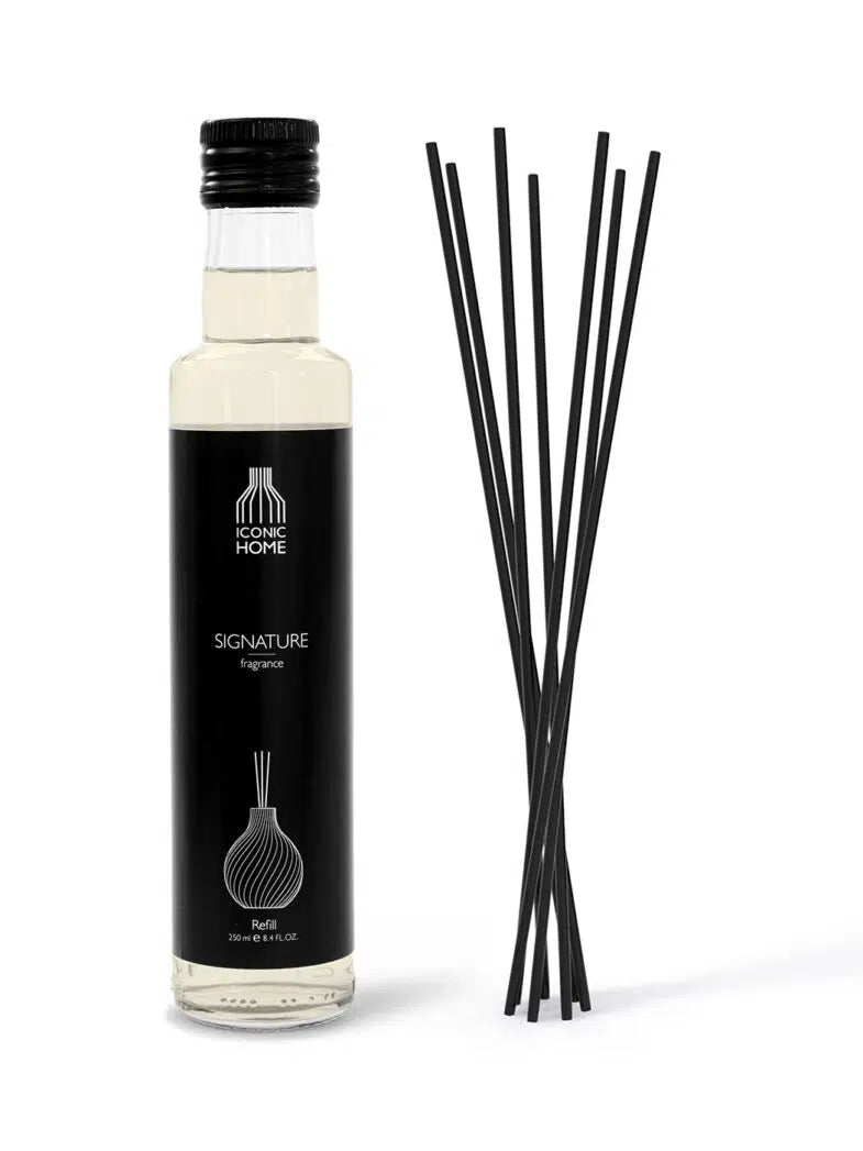 Raumduft Duftöl ICONIC HOME Signature Fragrance Nachfüller mit Duftstäbchen 250 ml