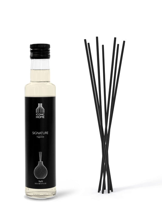 Raumduft Duftöl ICONIC HOME Signature Fragrance mit Duftstäbchen klein 250 ml