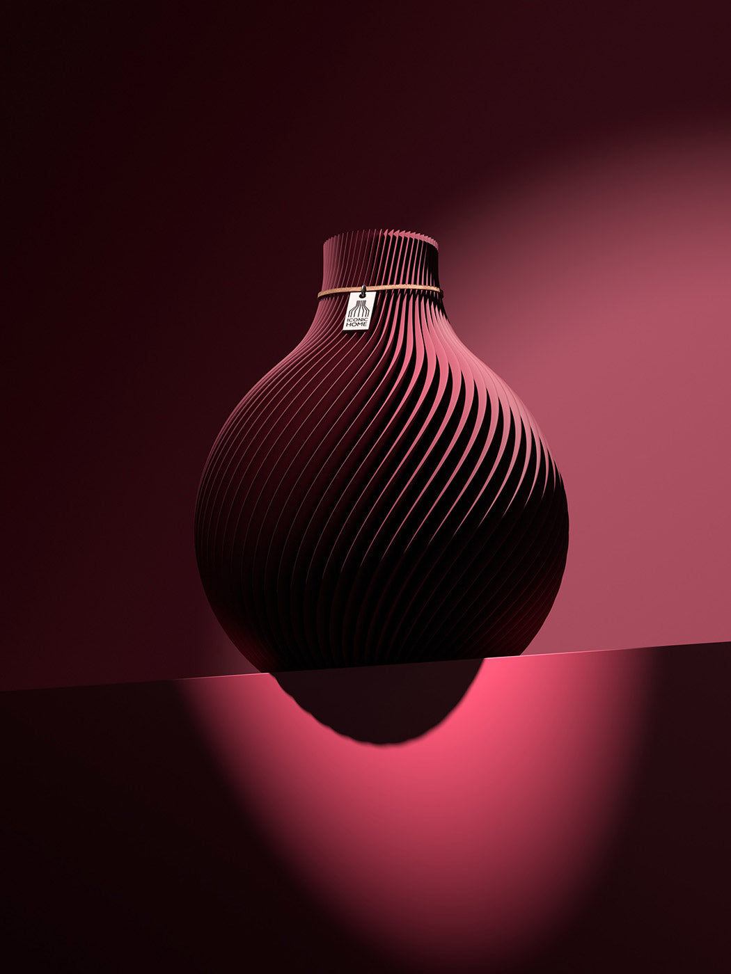 Rosa Vase von ICONIC HOME - Sphere in der Farbe Soft Berry