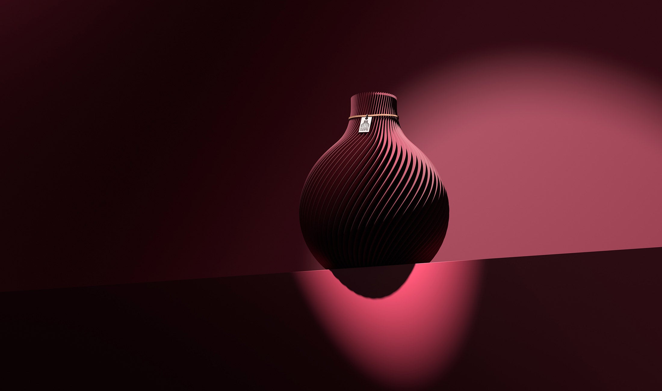 Rosa Vase von ICONIC HOME - Sphere in Soft Berry