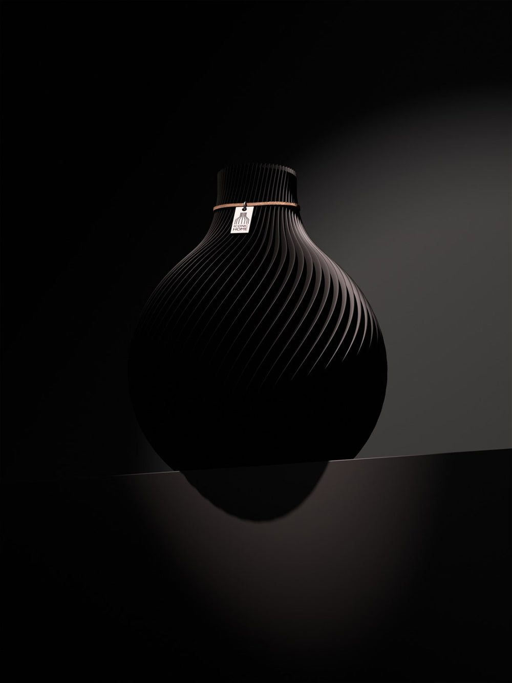 Jarrón Sphere en deep black.