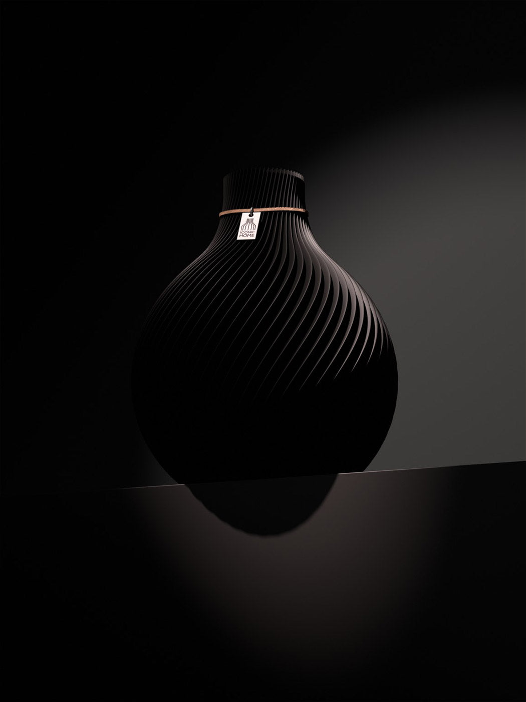 Schwarze Vase ICONIC HOME Sphere Deep Black