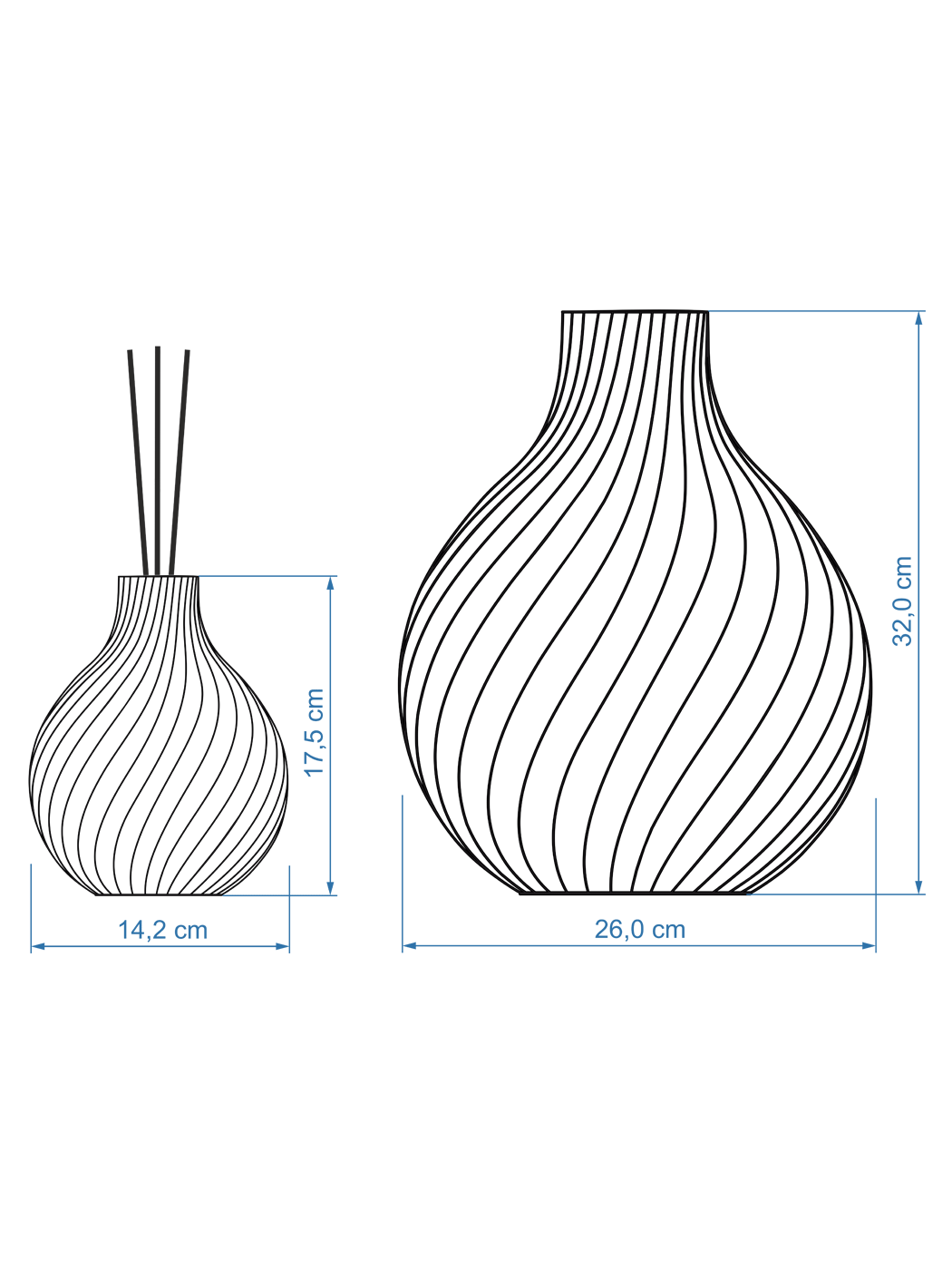 Set Sphere Duftvase Kombination Größe #mood