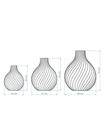 Set Vase Sphere Maße