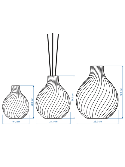 Sphere 3er Duftvase 26 cm 