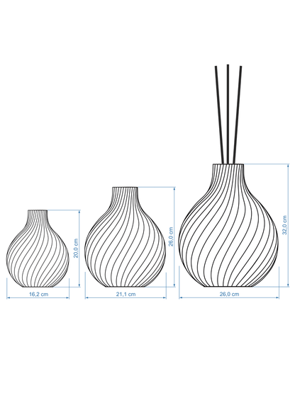 Sphere 3er Duftvase 32 cm
