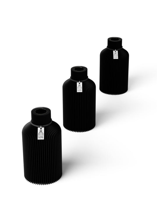 Tischvase Pure 3er Set in deep black