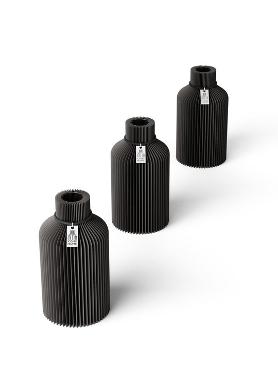 Tischvase Pure 3er Set in stormy gray