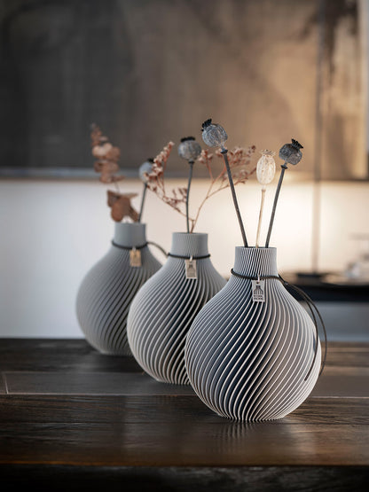 Tischvase Sphere 3er Set Dreamy Gray ICONIC HOME #mood