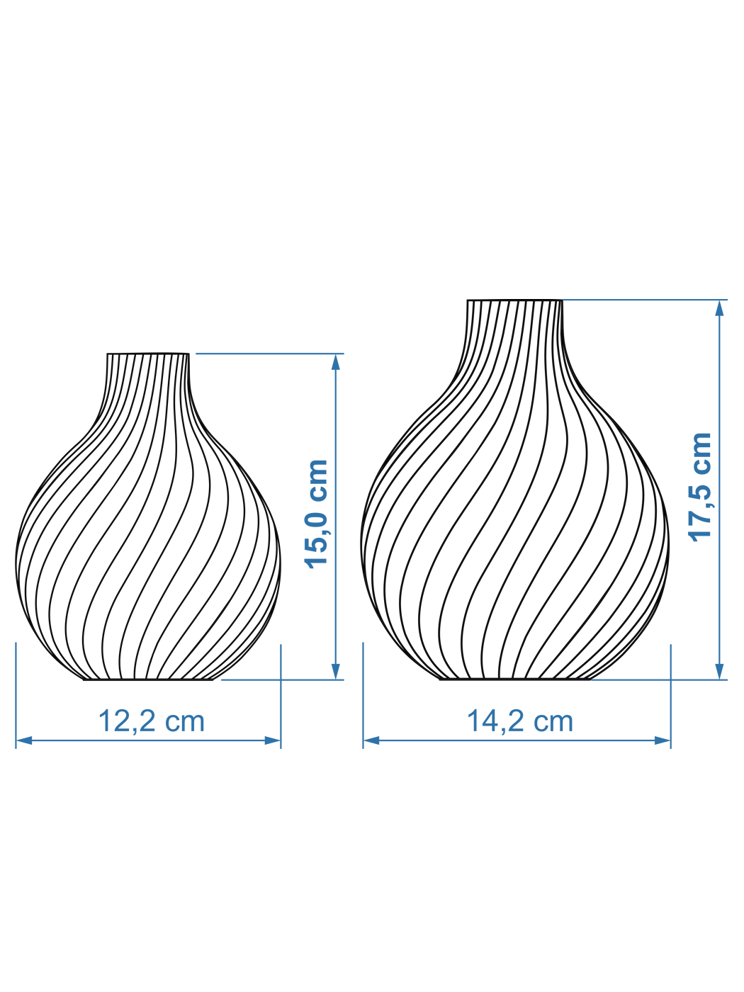 Tischvase Sphere Maße