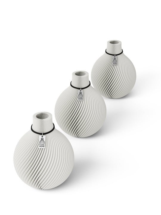Vase de table Sphere - set de 3 vases in pure white