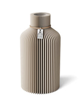 Vase Pure Cozy Greige 22 cm ICONIC HOME Naturfarbenes Band