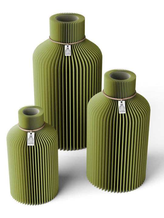 Vase Pure 3er Set in matcha green