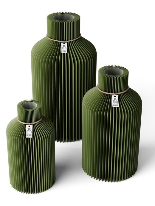 3er Set in moss green