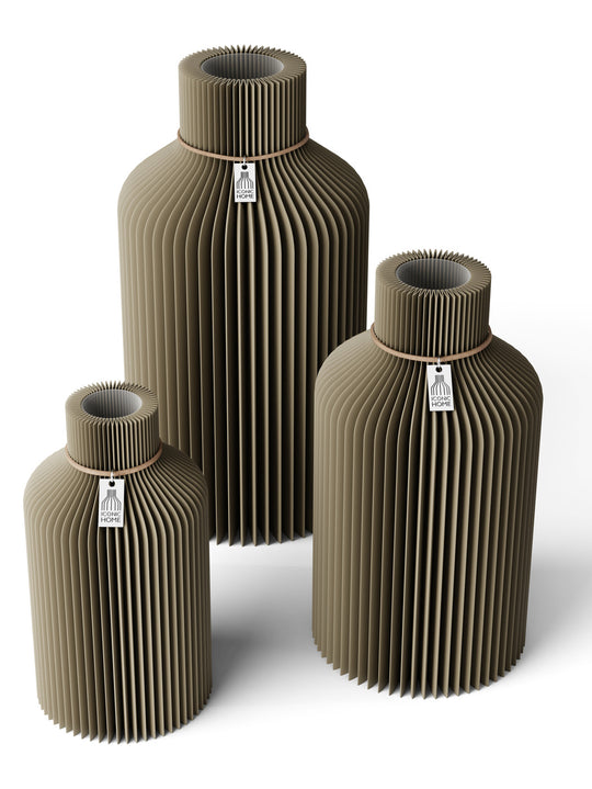 Vase Pure 3er Set in mystic mud