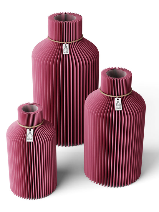 Vase Pure 3er Set in soft berry