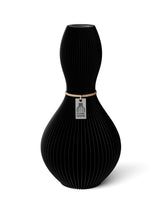 Vase Shape Deep Black 24 cm ICONIC HOME Naturfarbenes Band