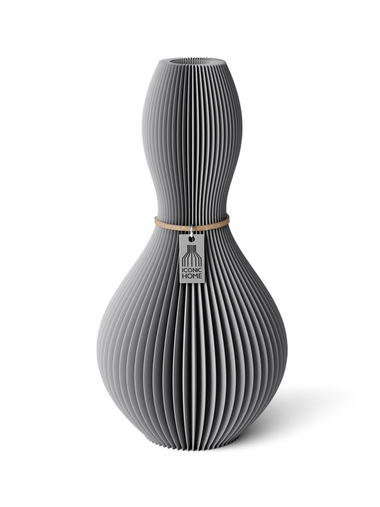 Vase Shape Dreamy Gray 24 cm ICONIC HOME Naturfarbenes Band