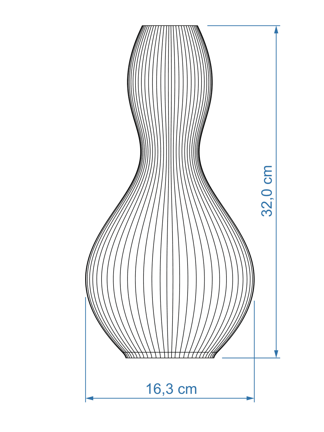 Vase Shape ICONIC HOME Size Medium