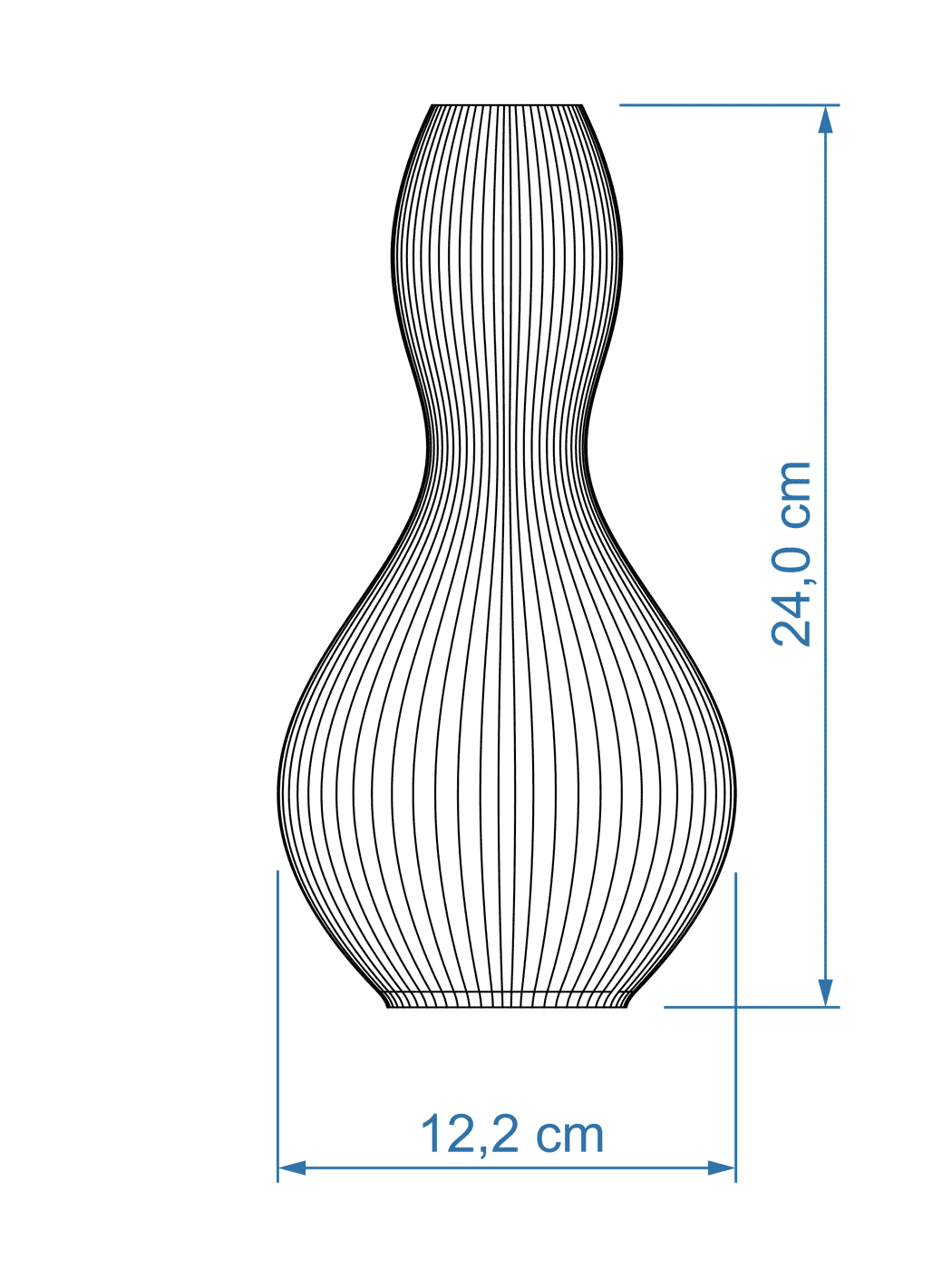 Vase Shape ICONIC HOME Size Small