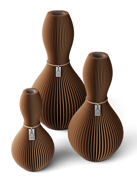 Vase Shape 3er Set in choco brown