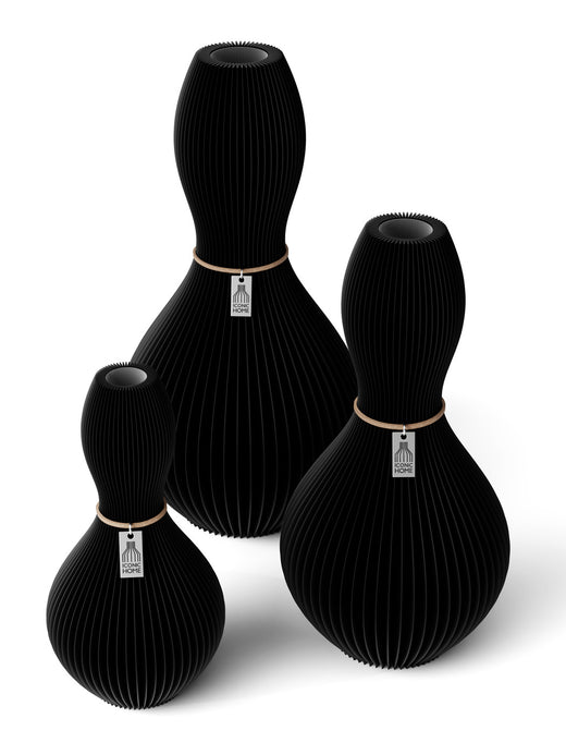 3er Set in deep black