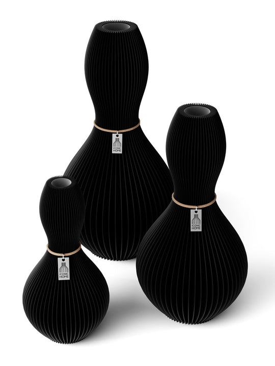 Vase Shape 3er Set in deep black