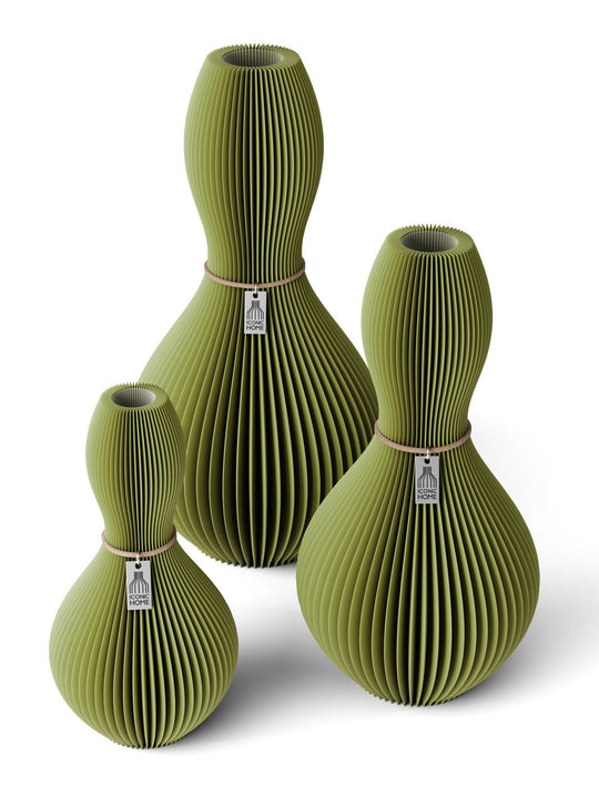 Vase Shape 3er Set in matcha green