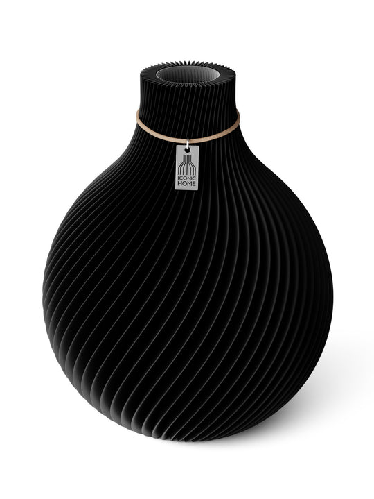 Vase Sphere in deep black