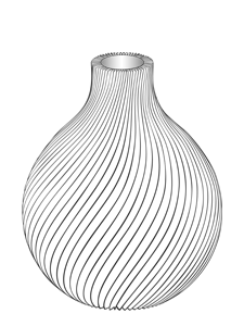 Vase Sphere ICONIC HOME Zeichnung