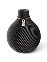 Vase Sphere Stormy Gray 20 cm ICONIC HOME Naturfarbenes Band