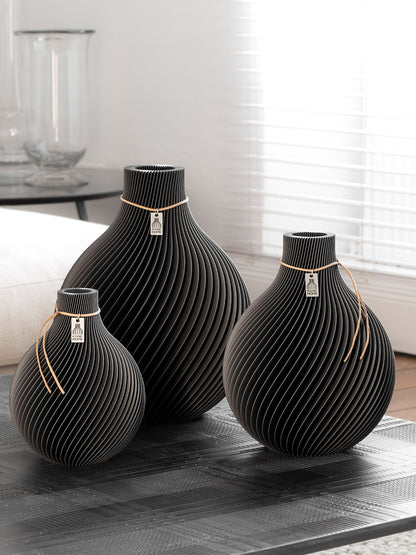 Vase Sphere stormy gray ICONIC HOME 3er Set #mood