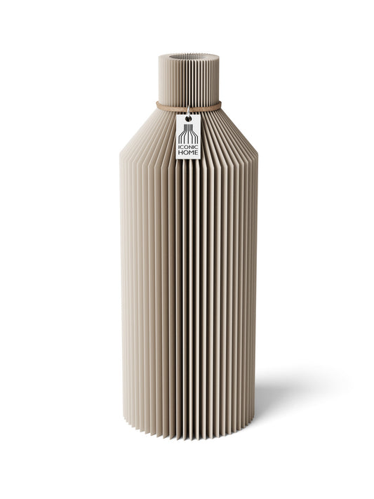 Vase Straight Cozy Greige 24 cm ICONIC HOME Naturfarbenes Band