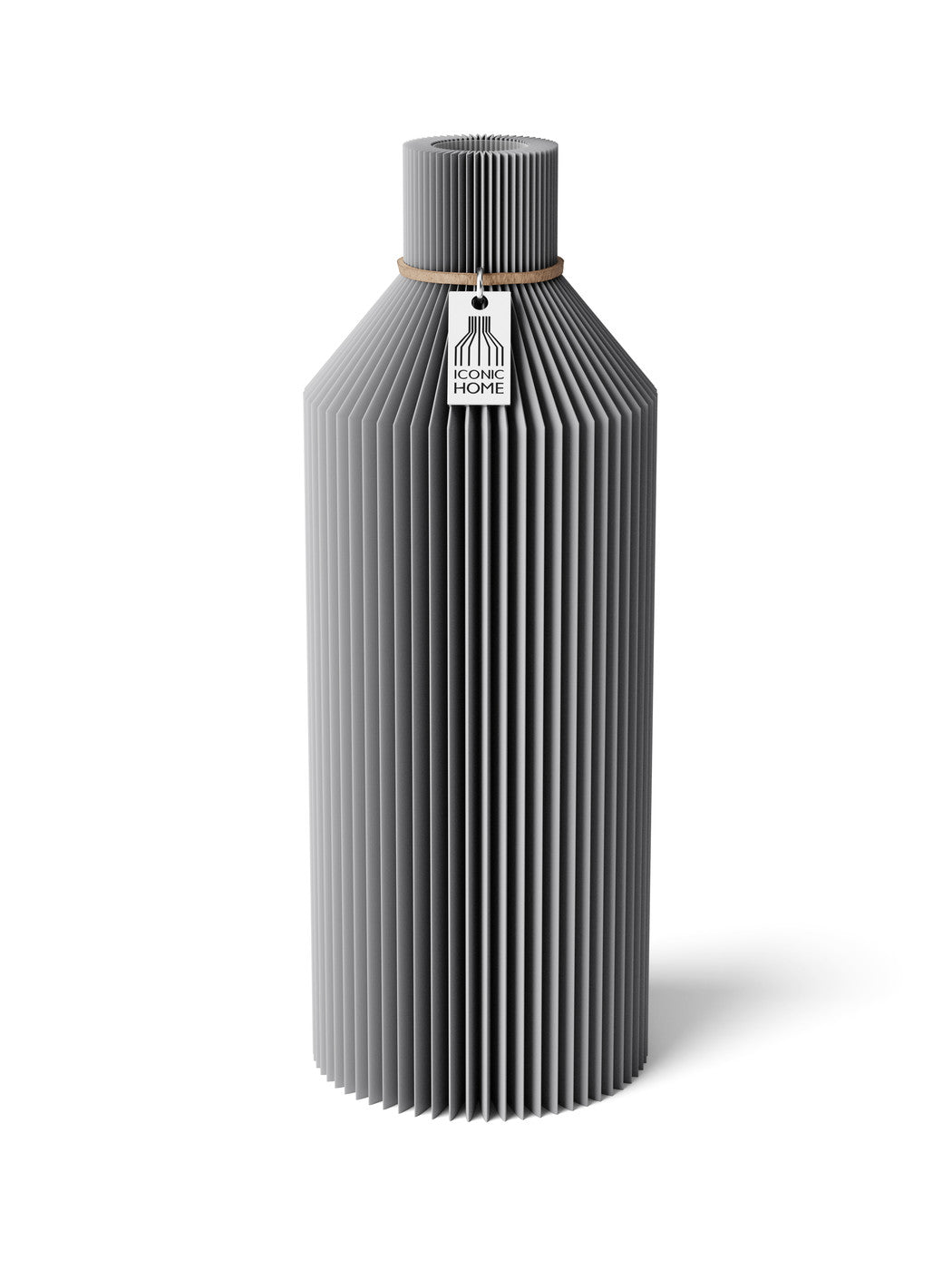 Vase Straight Dreamy Gray 24 cm ICONIC HOME Naturfarbenes Band