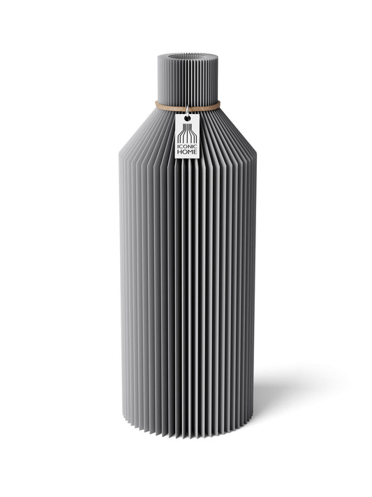 Vase Straight Dreamy Gray 24 cm ICONIC HOME Naturfarbenes Band