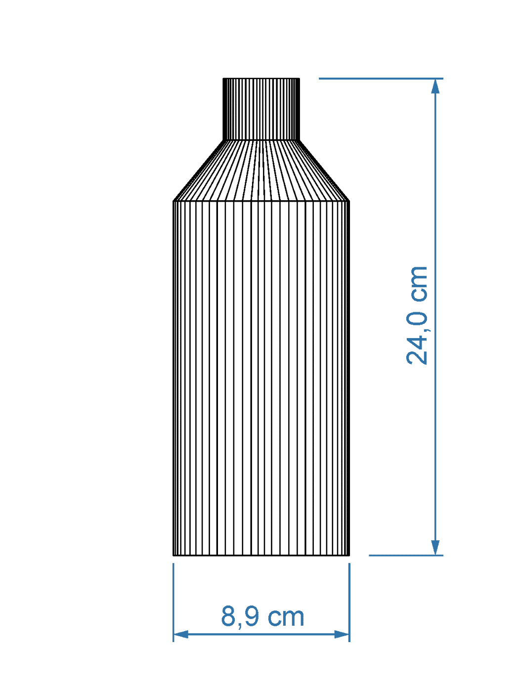 Vase Straight ICONIC HOME Size Small