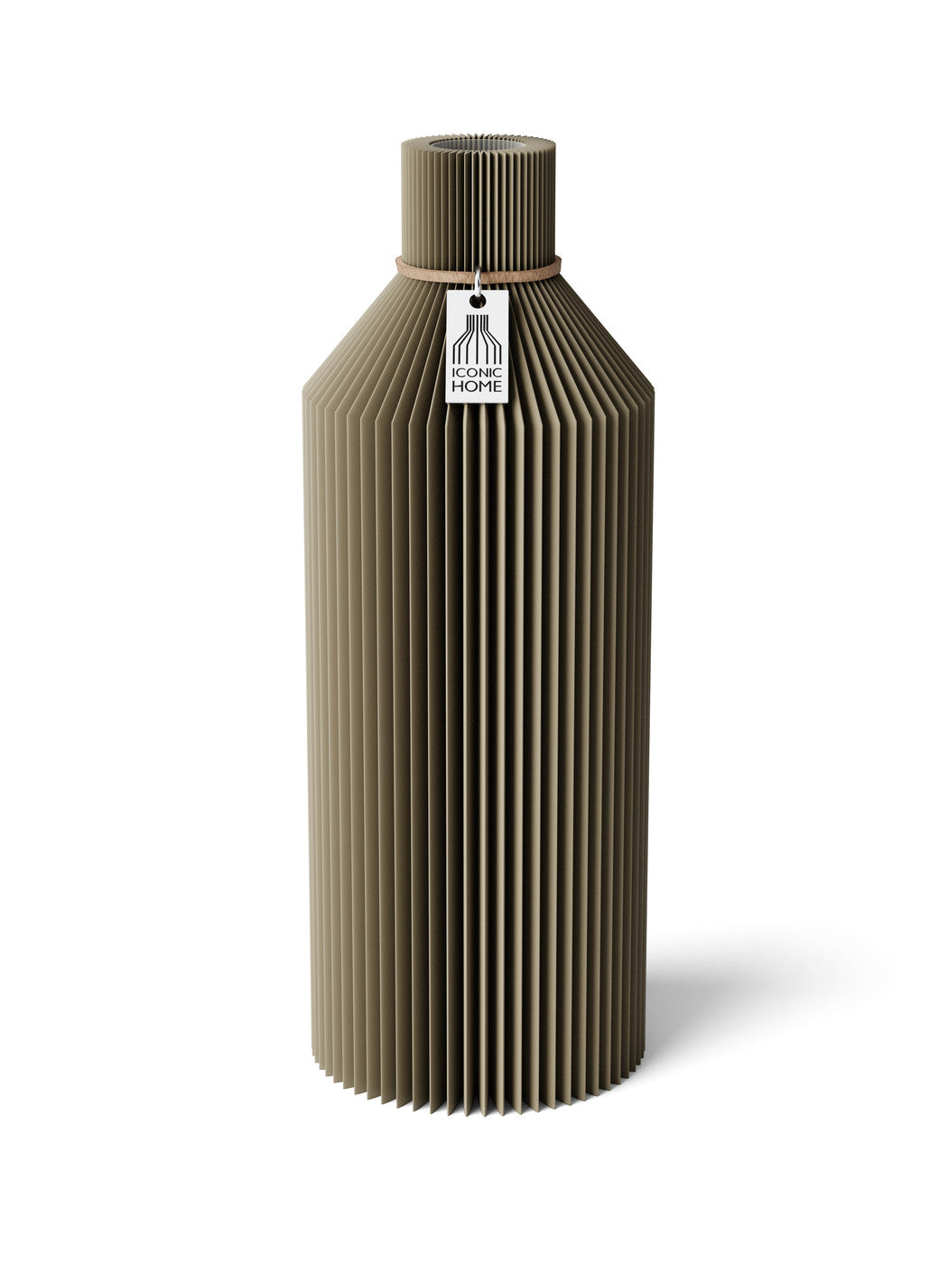 Vase Straight Mystic Mud 24 cm ICONIC HOME Naturfarbenes Band