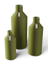 ICONIC HOME Vase Straight Set aus 3 Vasen in Matcha Green
