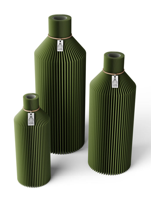 3er Set in moss green
