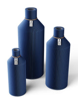 3er-Set Vase Straight Sea Blue ICONIC HOME