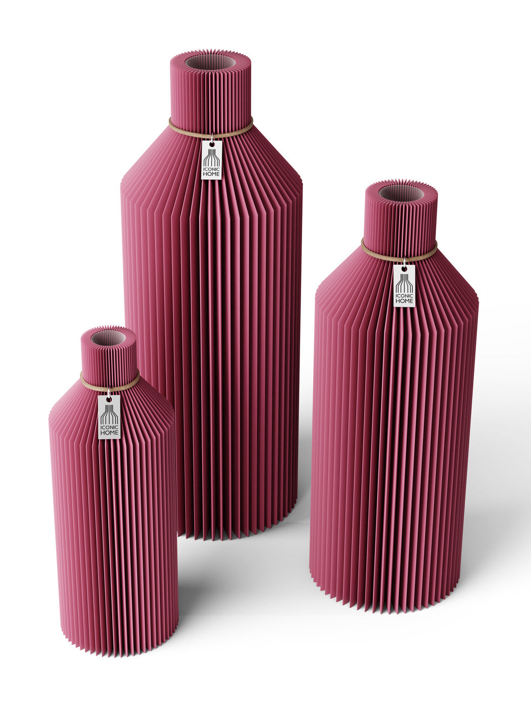 Vase Straight Set 3 Vasen Soft Berry ICONIC HOME
