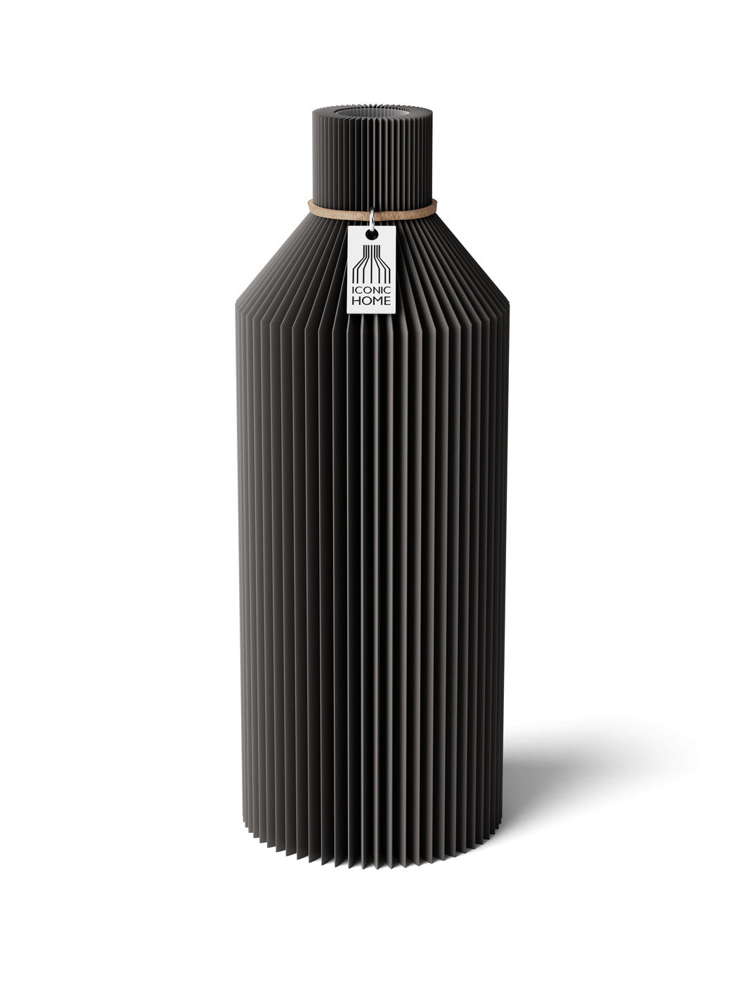 Vase Straight Stormy Gray 24 cm ICONIC HOME Naturfarbenes Band