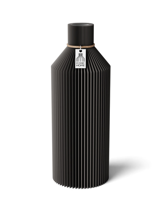 Vase Straight Stormy Gray 24 cm ICONIC HOME Naturfarbenes Band