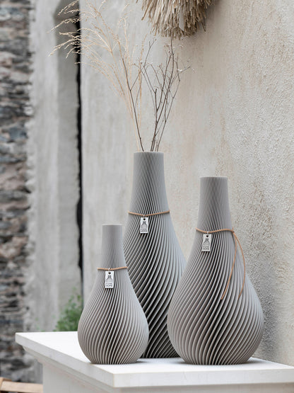 Vase Twist Cozy Greige 3er Set ICONIC HOME #mood
