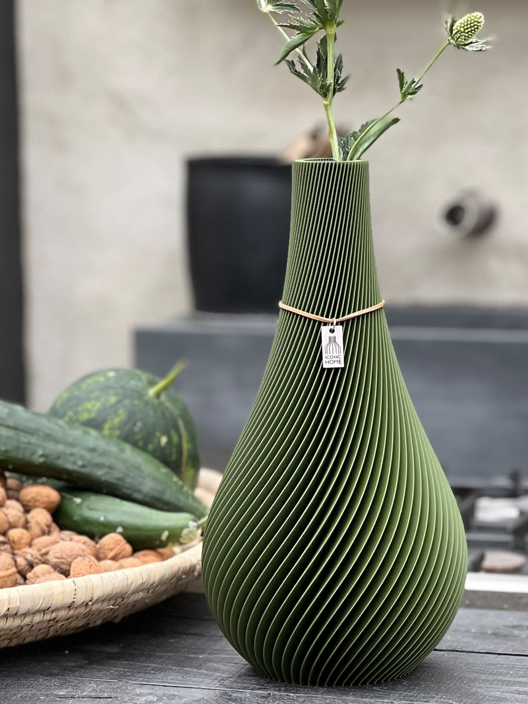 Vase Twist in Grün ICONIC HOME #mood