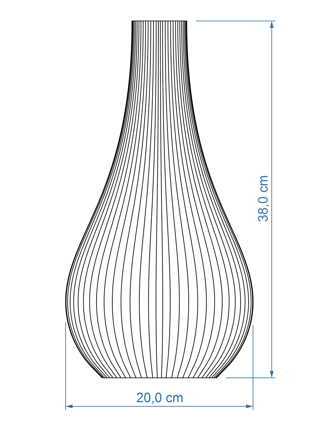 Vase Twist ICONIC HOME Size Large
