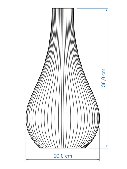 Vase Twist ICONIC HOME Size Large