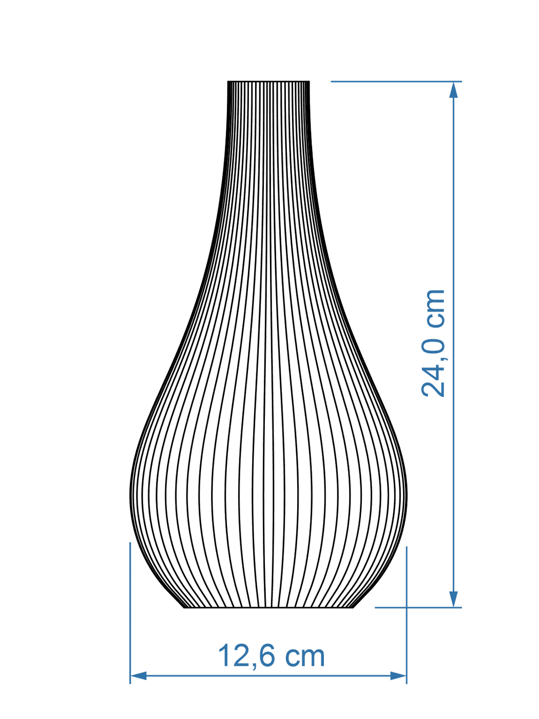 Vase Twist ICONIC HOME Size Small