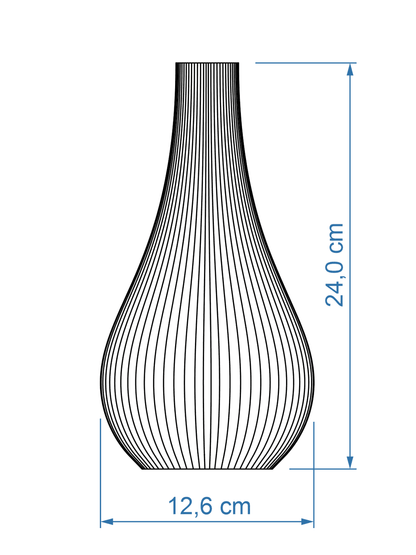Vase Twist ICONIC HOME Size Small