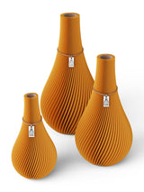 Vase Twist Set aus 3 Vasen Golden Sunrise ICONIC HOME
